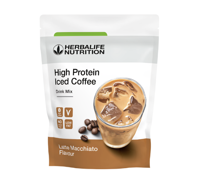High Protein Iced Coffee Latte Macchiato